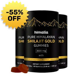 Three bottle package of Himalla Shilajit Gold Gummies