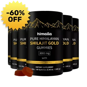Six bottle package of Himalla Shilajit Gold Gummies
